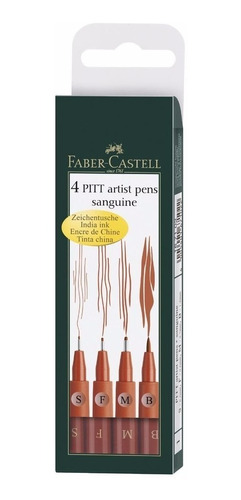 Marcador Faber Castell Pitt Artist Pens Sanguine X4 