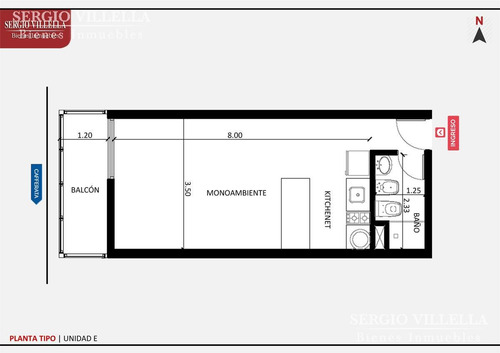 Imagen 2 de 9 de Cafferata 900 - Departamento Monoambiente En Venta. Rosario