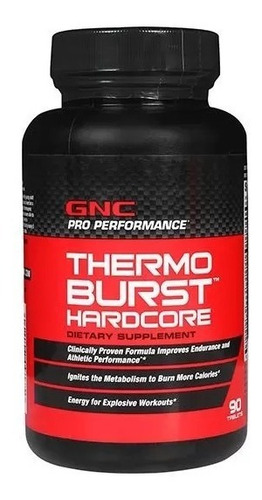 Gnc Thermo Burst Hardcore Tablet 90's El Mejor Quemador! Usa