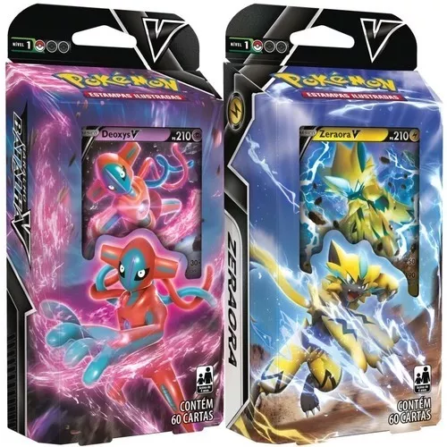 Kit Pokémon Tcg Deoxys V V-max E V-astro Box + Deck Copag