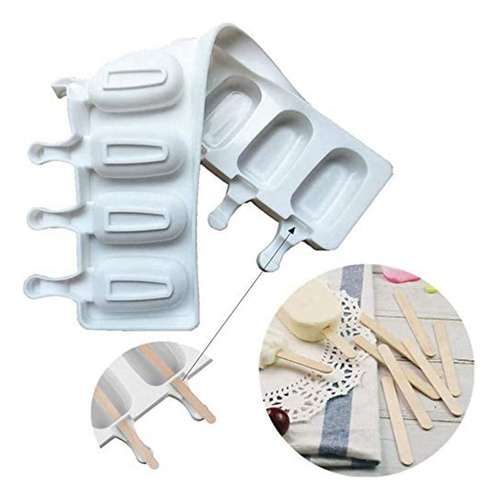 Máquina De Fazer Picolés De Silicone Para Sorvete De 8 Célul