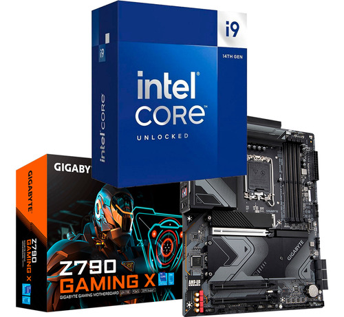 Kit Intel Core I9 14900kf  Gigabyte Z790 Gaming X 