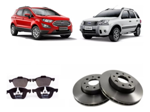 Kit Pastilhas Disco De Freio Dianteiro Ecosport 2012 A 2021