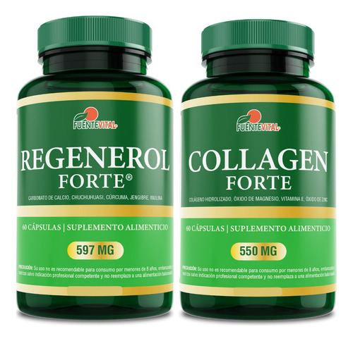 Colágeno - Zinc - Vitamina E + Regenerol Huesos. Pack Oferta