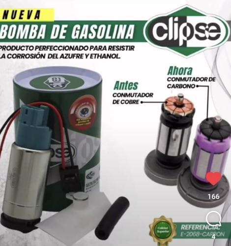 Bomba De Gasolina Universal 2068 Con Comutador De Carbono