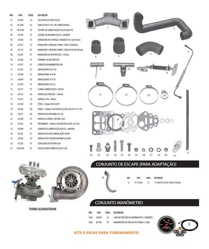 Kit Turbo Pick Up D10 D20 Veraneio Bonanza Q20b Garret