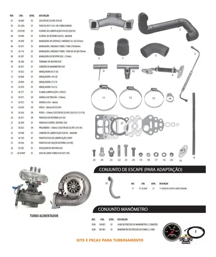 comprar Kit Turbo Pick Up D10 D20 Veraneio Bonanza Q20b Garret