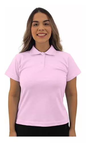 Kit 3 Camisas Polo Femininas Gola Atacado Piquet | Frete grátis