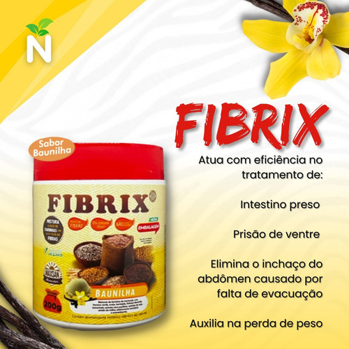 Fibrix Regulador Intestinal Vegano 200g Sabor Baunilha