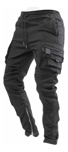 Pantalón Jogger Dril Strech Multibolsillo - Tipo Cargo