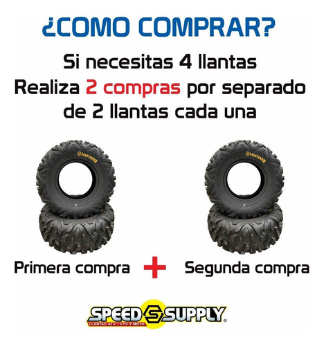 2 Llantas De Cuatrimoto Atv 27x9-14 Master-xr