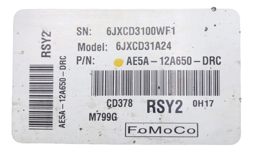 Computadora Ford Fusion 3.5l 11-12 Ae5a-12a650-drc (Usado)
