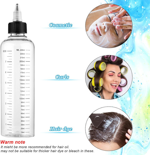2 Pack Botella Aplicadora Para El Cabello 8.5oz Soft Sque...