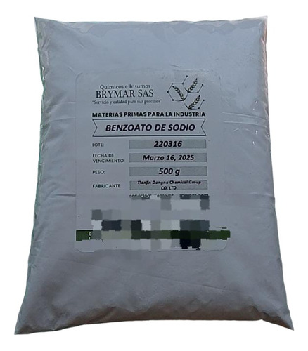 Benzoato De Sodio 500gr - g a $34