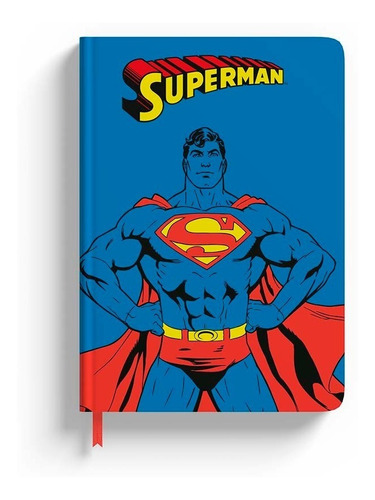 Libreta Superman Pasta Gruesa C/ Stickers Y Poster Color Comics