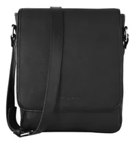 Comprar Morral Bandolera Cuero Unisex Briganti Correa - Acc60885 Color Negro\u002FMarrón Diseño de la tela Liso