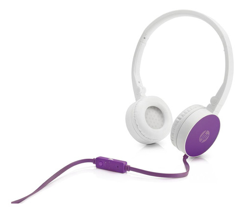 Fone Com Microfone Headset Casque Dobravel H2800 Roxo Hp Cor Violeta