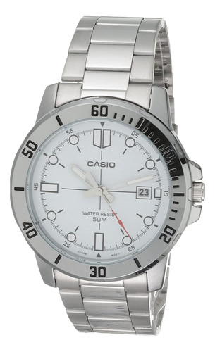 Reloj Casio Clásico Con Indicador De Fecha Y Banda De Acero 