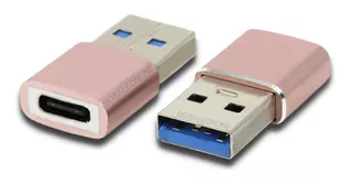 Adaptador Tipo C Hembra A Usb 3.0 Macho OTG 10 Gbps Metalizado Color Plateado