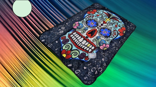 Imagen 5 de 6 de Frazada Catrina Calavera 1.27 X 1.52 M Suavecita Colorida