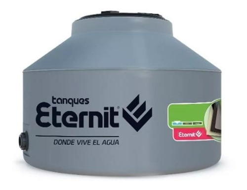 Tanque de agua Eternit Bajo Techo tricapa vertical polietileno 1000L gris de 800 mm x 1515 mm