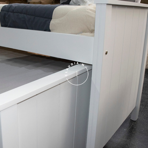 Cama Nido Doble Laqueada Blanca Claudia Muebles