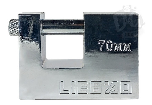 Imagen 3 de 4 de Candado Acero Macizo 70mm Pack X 2 Traba Horizontal 3 Llaves