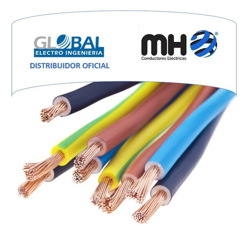 Cable Unipolar M&h 100m 2,5 Mm2 Rollo Normalizado Rojo