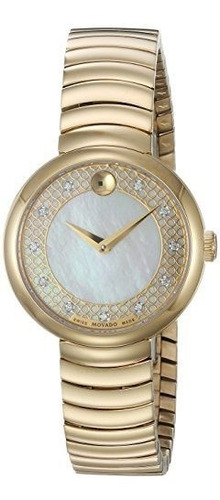 Reloj Suizo-cuarzo De Movado Mujeres Con Dorado Del-acero In