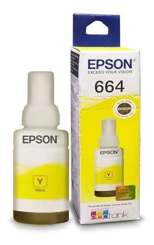 Botella De Tinta Epson 664 Amarillo T664420-al