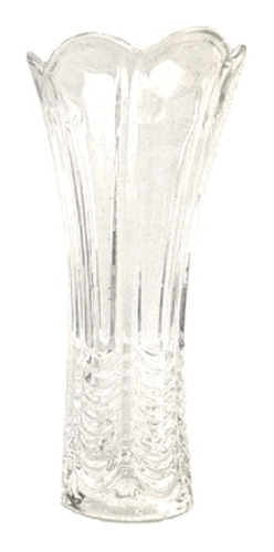 Vaso Jarro Decorativo De Vidro Grosso 19 Cm Arranjos  Flores Cor Cristal Listrado