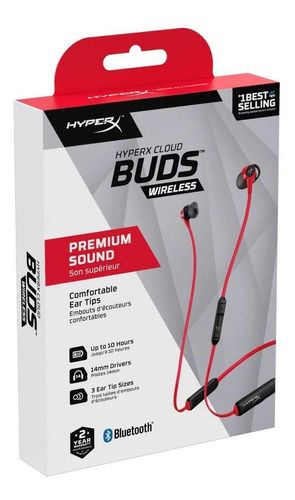 Audífonos Hyperx Cloud Buds Inalámbricos Bluetooth Rojo/ne