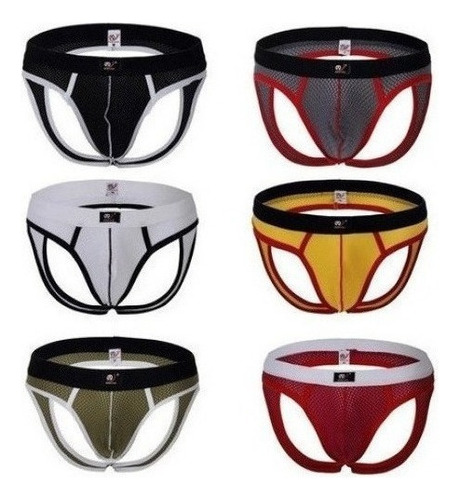 Tanga For Hombre, Kit De Calzoncillos Con Suspensorio, 6