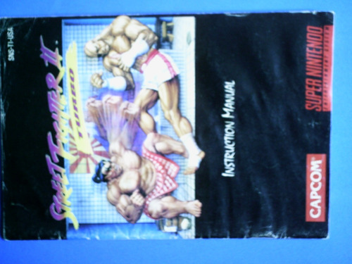 Street Fighter Ii Turbo  Instruction Booklet Original 