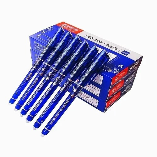 Set De 12 Lapiceros Tinta Borrable + 12 Repuestos