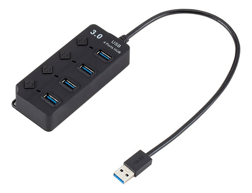 Usb 3.0 Hub Splitter 4 Puertos Con Interruptores De Encendid