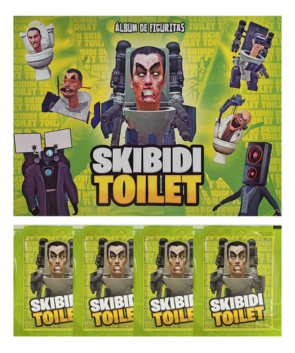 Álbum + 30 Sobres Figuritas Skibidi Toilet