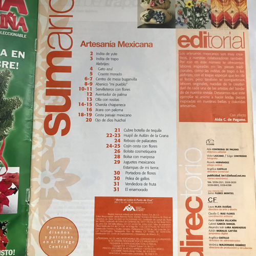 Revista Borda En Listón Y Punto De Cruz Artesanía Mexicana (Usado)