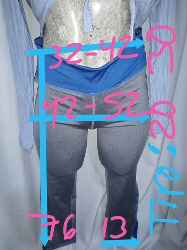 Sexy Licra Deportiva Gris Con Azul Capri Danskin Now (Usado)