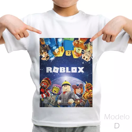 camiseta blusa preta infantil menina jogo roblox personalizada com seu nome