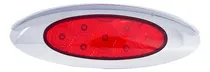 Comprar Plafon Oval Rojo 7 Leds Estrobo Bisel Cromado
