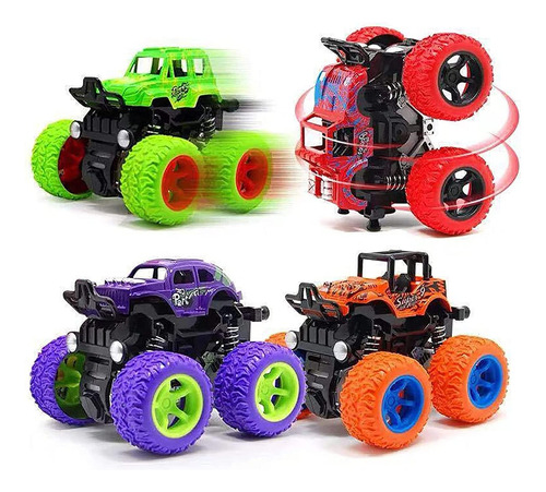 Lefei Monster Truck For Boys 3 4 5 6 7 Year Old,4 Pack Push.