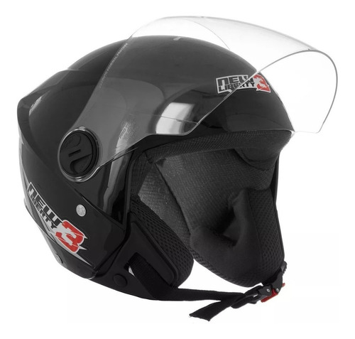 Imagem 2 de 2 de Capacete para moto aberto Pro Tork New Liberty Three preto solid tamanho 56