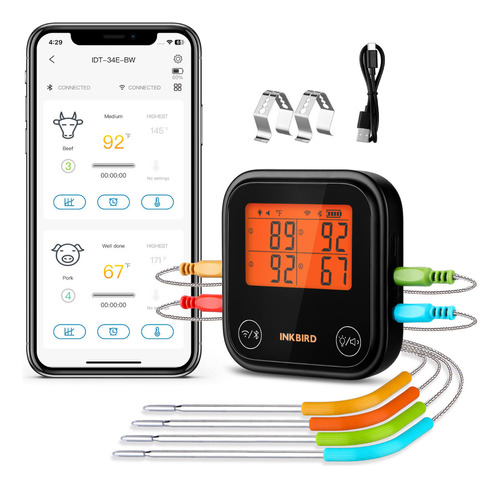 Termómetro De Carne Para Barbacoa, Parrillas, Cocina, Wifi,