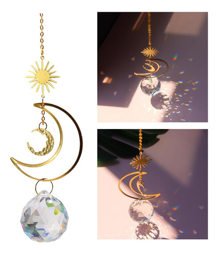 Yn 2 Peças De Cristal Prisma Feng Shui Pingentes Pendurados