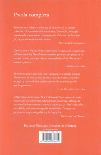 Imagen 2 de 3 de Poesia Completa. Garcia Lorca - Losada