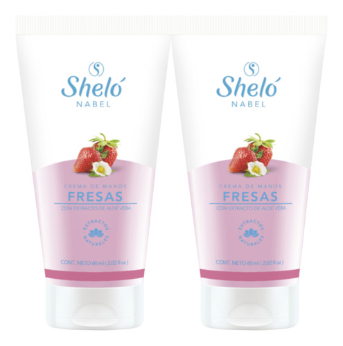 Crema De Manos Fresa Shelo Nabel® 60ml. 2 Piezas