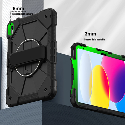 Funda Para iPad 9 8 7 Gen. 10.2 Correas Hombro Uso Rudo