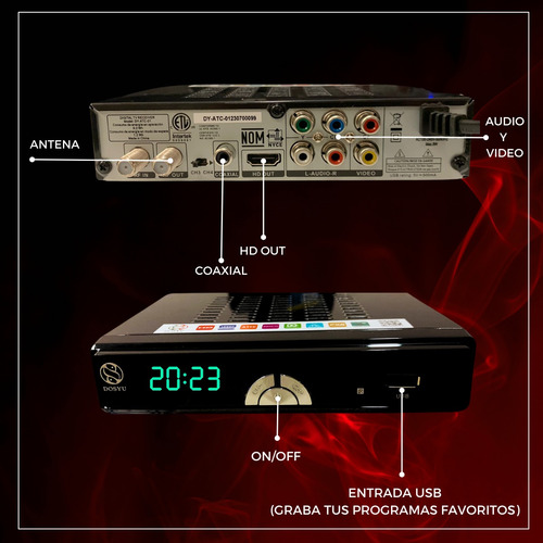 2 Pz Decodificador Tv Convertidor Transmisión Señal Digital