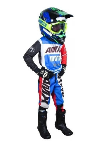 Conjunto Amx Motocross Infantil Talles Del 4 Al 16
